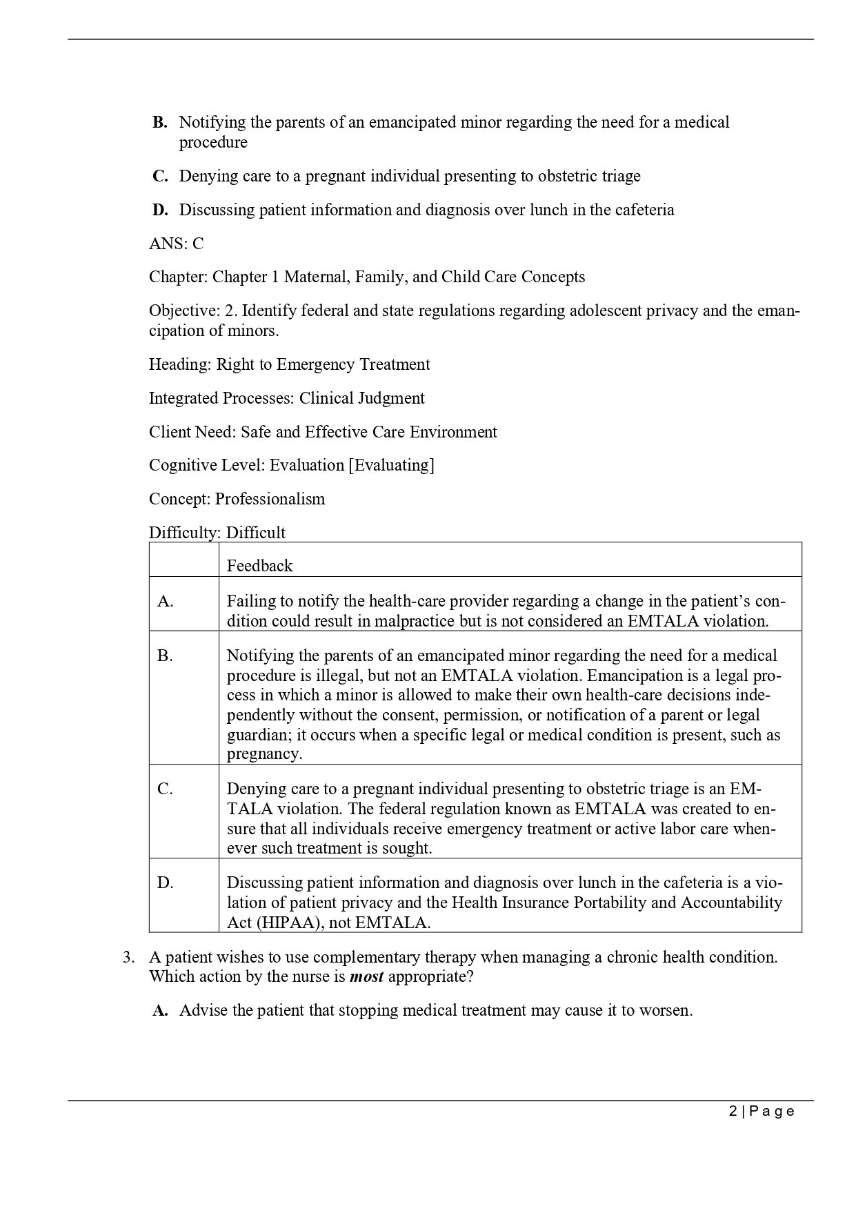Test Bank: Davis Advantage for Maternal-Child Nursing Care (4th Edition) by Scannell & Ruggiero - Image 4